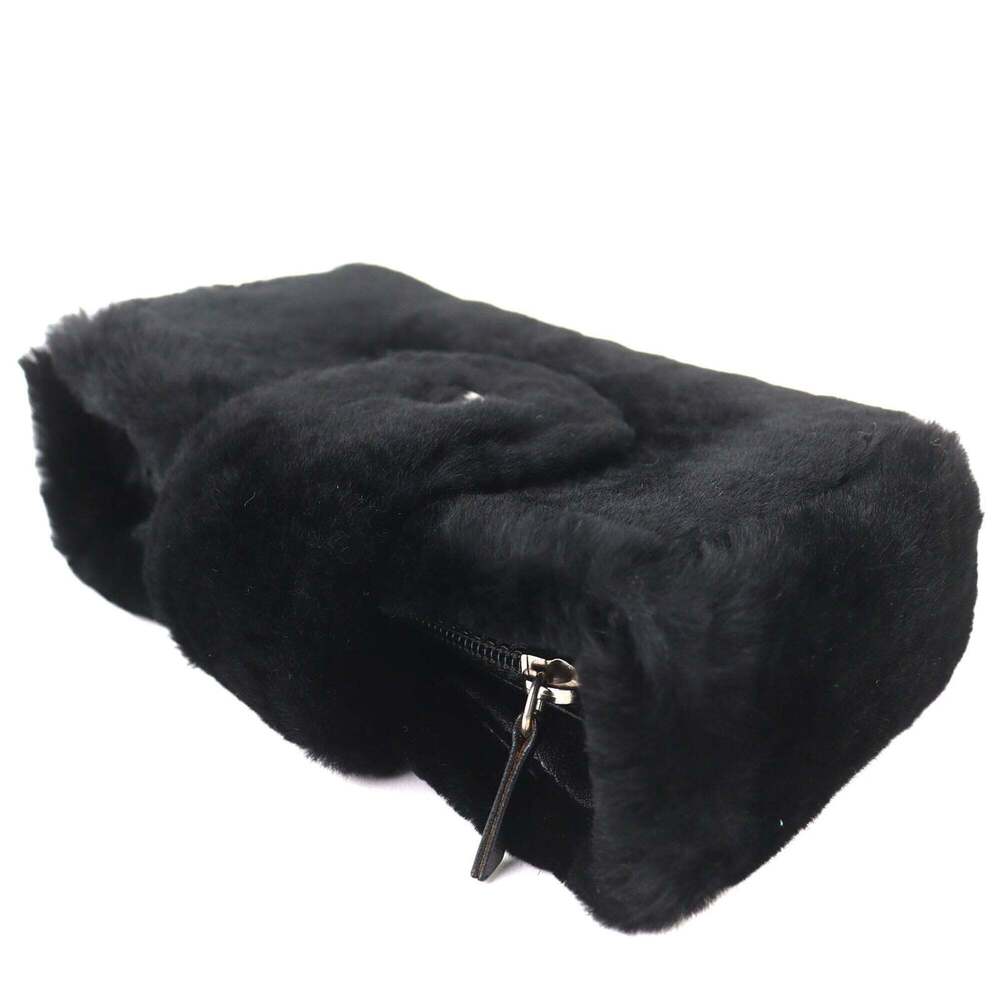 CHANEL Vintage Black Leather Logo Pouch - Picture 4 of 12